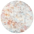 thumbnail image 1 of SAFAVIEH Vintage Persian Lindsay Abstract Polyester Area Rug, Rust/Blue, 5' x 5' Round, 1 of 9