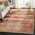 thumbnail image 1 of SAFAVIEH Vintage Persian Lucinda Geometric Polyester Area Rug, Aqua/Orange, 6' x 9', 1 of 7
