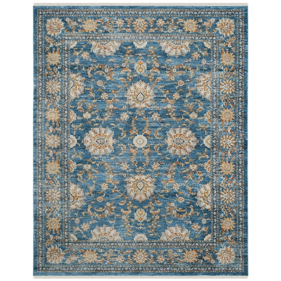SAFAVIEH Vintage Persian Maggie Distressed Polyester Area Rug, Turquoise/Multi, 9' x 11'7"