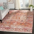 thumbnail image 1 of SAFAVIEH Vintage Persian Proinsias Geometric Polyester Area Rug, Red/Orange, 5' x 7'6", 1 of 6