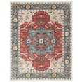 thumbnail image 1 of SAFAVIEH Vintage Persian Rosamund Floral Bordered Polyester Area Rug, Red/Blue, 3' x 5', 1 of 8