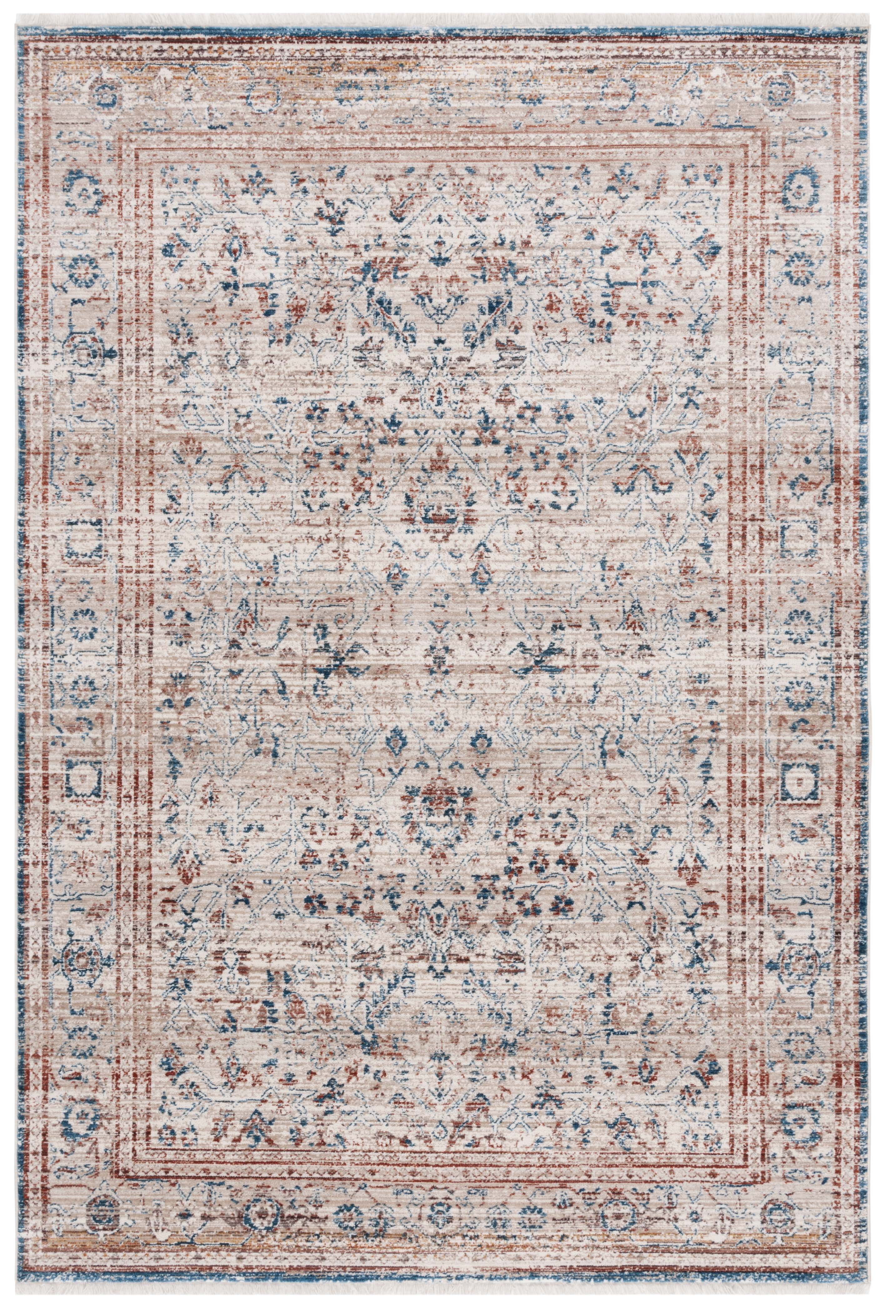 Ivory Hand-knotted Synthetic 4' x 6' Rectangular Rug