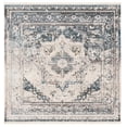 thumbnail image 1 of SAFAVIEH Vintage Persian Tarek Medallion Polyester Area Rug, Ivory/Blue, 5' x 5' Square, 1 of 9