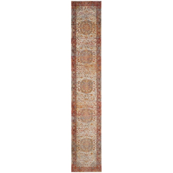 SAFAVIEH Vintage Persian Trina Traditional Polyester Runner Rug, Saffron/Cream, 2'2" x 10'