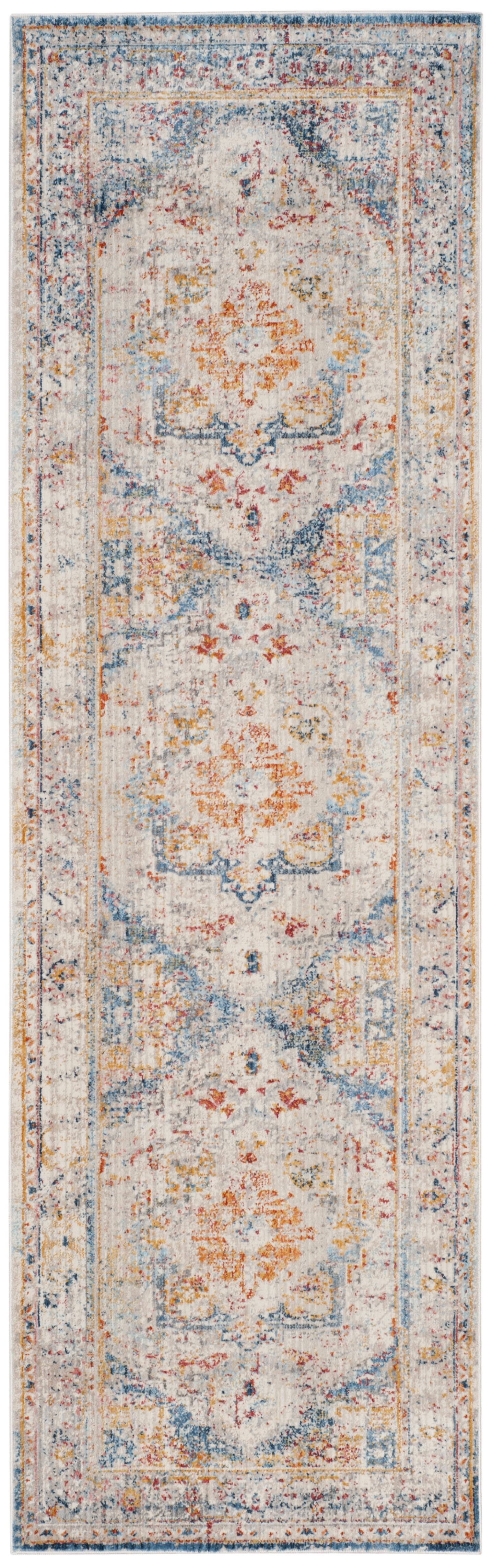 Blue Multi Vintage Persian Runner Rug 2' x 5'
