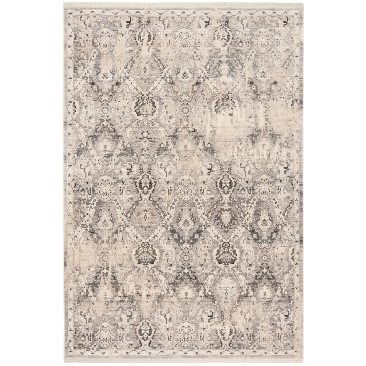Vintage Gray Persian 8' x 10' Synthetic Area Rug