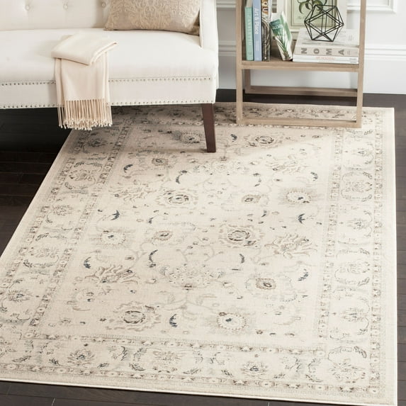 SAFAVIEH Vintage Petar Traditional Area Rug, Light Grey/Ivory, 9' x 12'