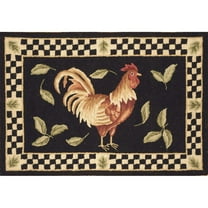 SAFAVIEH Vintage Poster Aubrey Animal Wool Area Rug, Black/Ivory, 1'8" x 2'6"