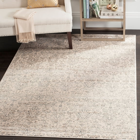 SAFAVIEH Vintage Quinten Damask Area Rug, Ivory/Grey, 3'3" x 5'3"