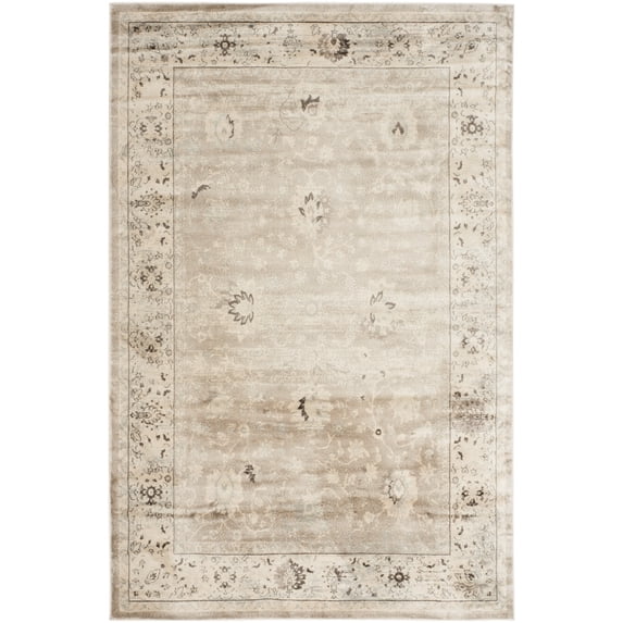 SAFAVIEH Vintage Rosabel Oriental Area Rug, Light Grey/Ivory, 5'1" x 7'7"
