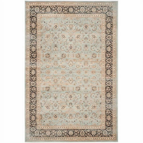 SAFAVIEH Vintage Roseann Traditional Area Rug, Light Blue/Black, 4' x 5'7"