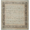 thumbnail image 1 of SAFAVIEH Vintage Roseann Bordered Area Rug, Light Blue/Black, 6'7" x 6'7" Square, 1 of 10
