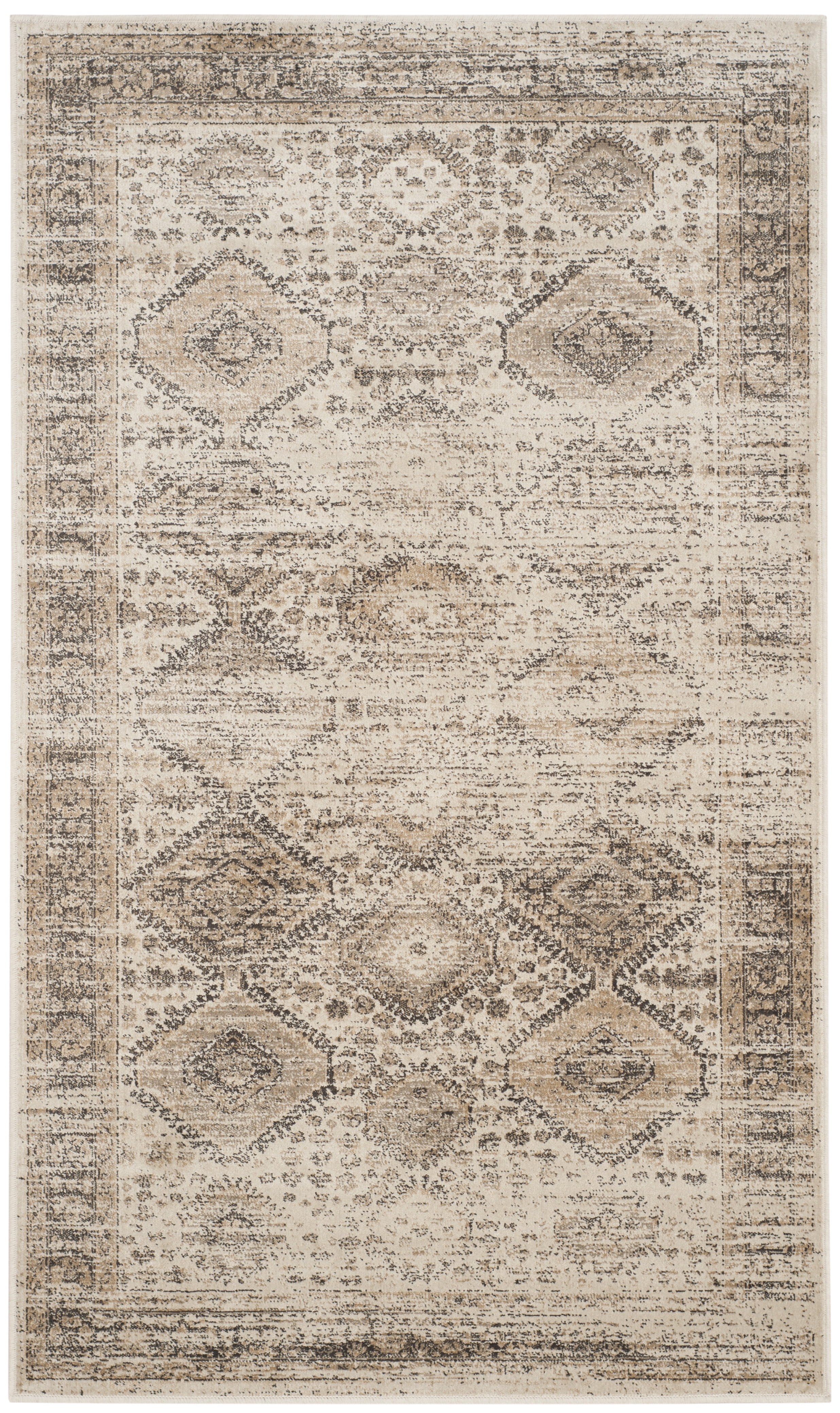 Vintage Stone 2' x 3' Hand-Knotted Viscose Rug