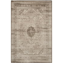 SAFAVIEH Vintage Sherisse Bordered Area Rug, Beige/Light Brown, 5'1" x 7'6"