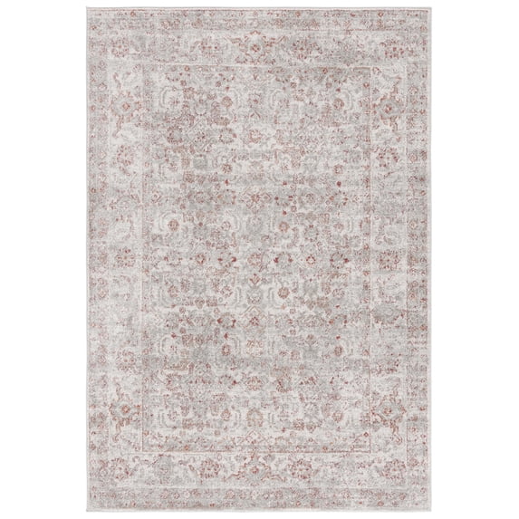 SAFAVIEH Vintage Tabriz Darrin Abstract Area Rug, Gray/Rust, 5'1" x 7'6"
