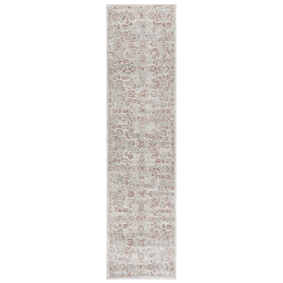 SAFAVIEH Vintage Tabriz Darrin Abstract Runner Rug, Gray/Rust, 2' x 8'