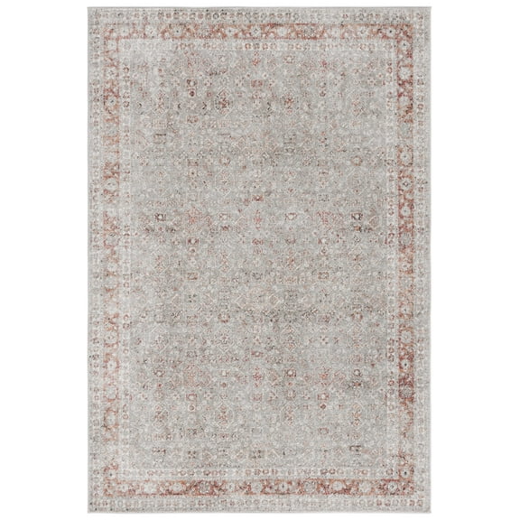 SAFAVIEH Vintage Tabriz Dimas Abstract Area Rug, Gray/Rust, 5'1" x 7'6"