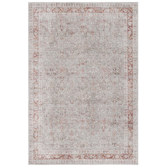SAFAVIEH Vintage Tabriz Dimas Abstract Area Rug, Gray/Rust, 9' x 12'
