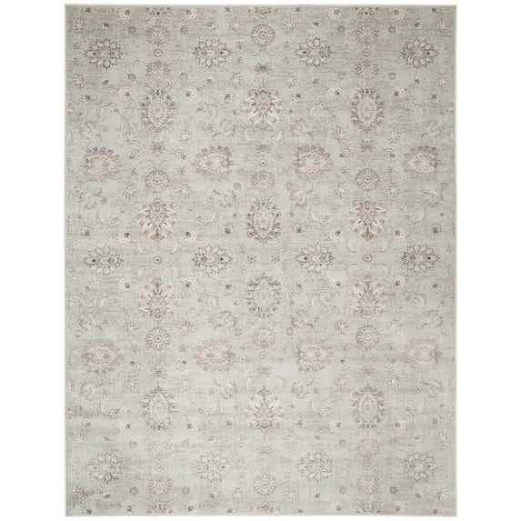 SAFAVIEH Vintage Thornton Distressed Floral Area Rug, Light Blue/Grey, 8' x 10'