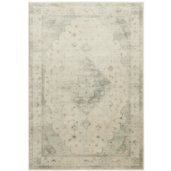 SAFAVIEH Vintage Fowler Oriental Area Rug, Light Blue/Cream, 2'7" x 4'