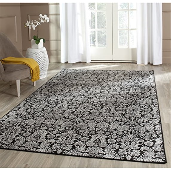 SAFAVIEH Vintage VTG437P Black / Light Grey Rug