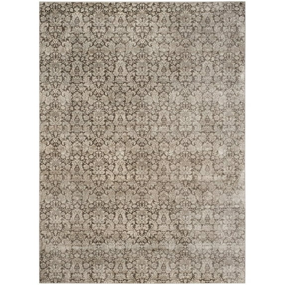 SAFAVIEH Vintage Wilford Damask Area Rug, Brown/Cream, 3' x 5'