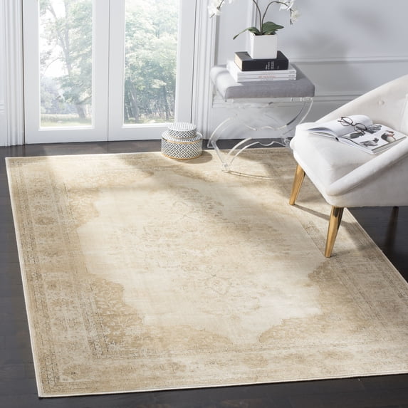 SAFAVIEH Vintage Winthrop Traditional Area Rug, Cream, 5'3" x 7'6"