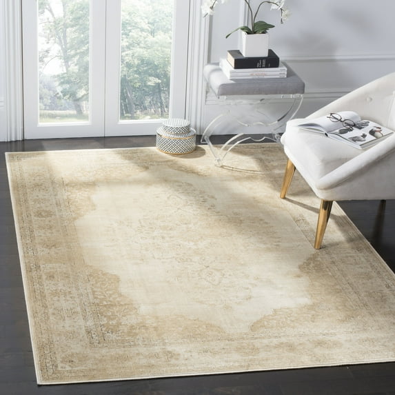 SAFAVIEH Vintage Winthrop Traditional Area Rug, Cream, 6'7" x 9'2"