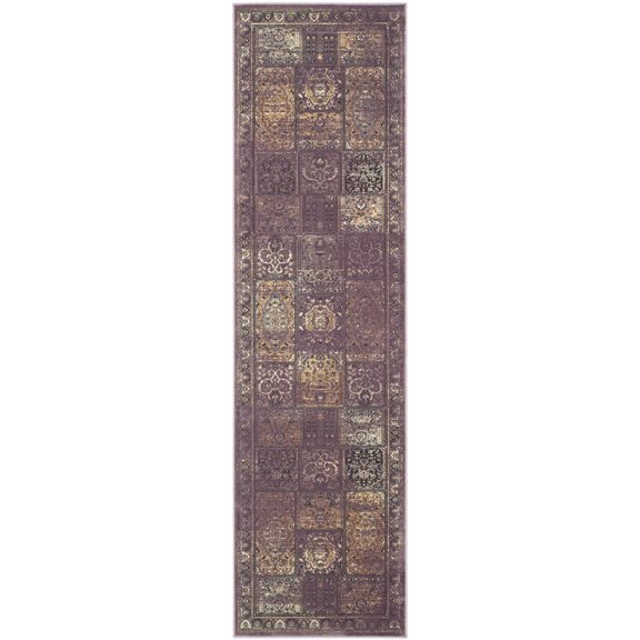 SAFAVIEH Vintage Zen Bordered Runner Rug, Purple/Fuchsia, 2'2" x 6'