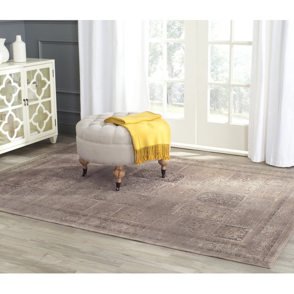 SAFAVIEH Vintage Zen Traditional Area Rug, Mouse, 4' x 5'7"