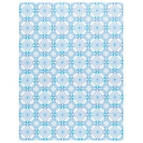 SAFAVIEH Vinyl Floor Evette Medallion Area Rug, Blue/Ivory, 5' x 6'9"