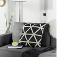thumbnail image 1 of SAFAVIEH Viola Cowhide 20" x 20" Geometric Pillow, Grey/White, 1 of 2