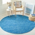 thumbnail image 1 of SAFAVIEH Vision Adrasteia Distressed Area Rug, Blue, 3' x 3' Round - Modern Design, Blue, Non-Shedding & Easy Cleaning, Ideal for Living Room, Bedroom, Dining Space, 1 of 12