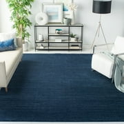 SAFAVIEH Vision Adrasteia Overdyed Solid Area Rug, 10' x 10' Square, Navy - Large - Modern Design, Navy, Non-Shedding & Easy Cleaning, Ideal for Living Room, Bedroom, Dining Space