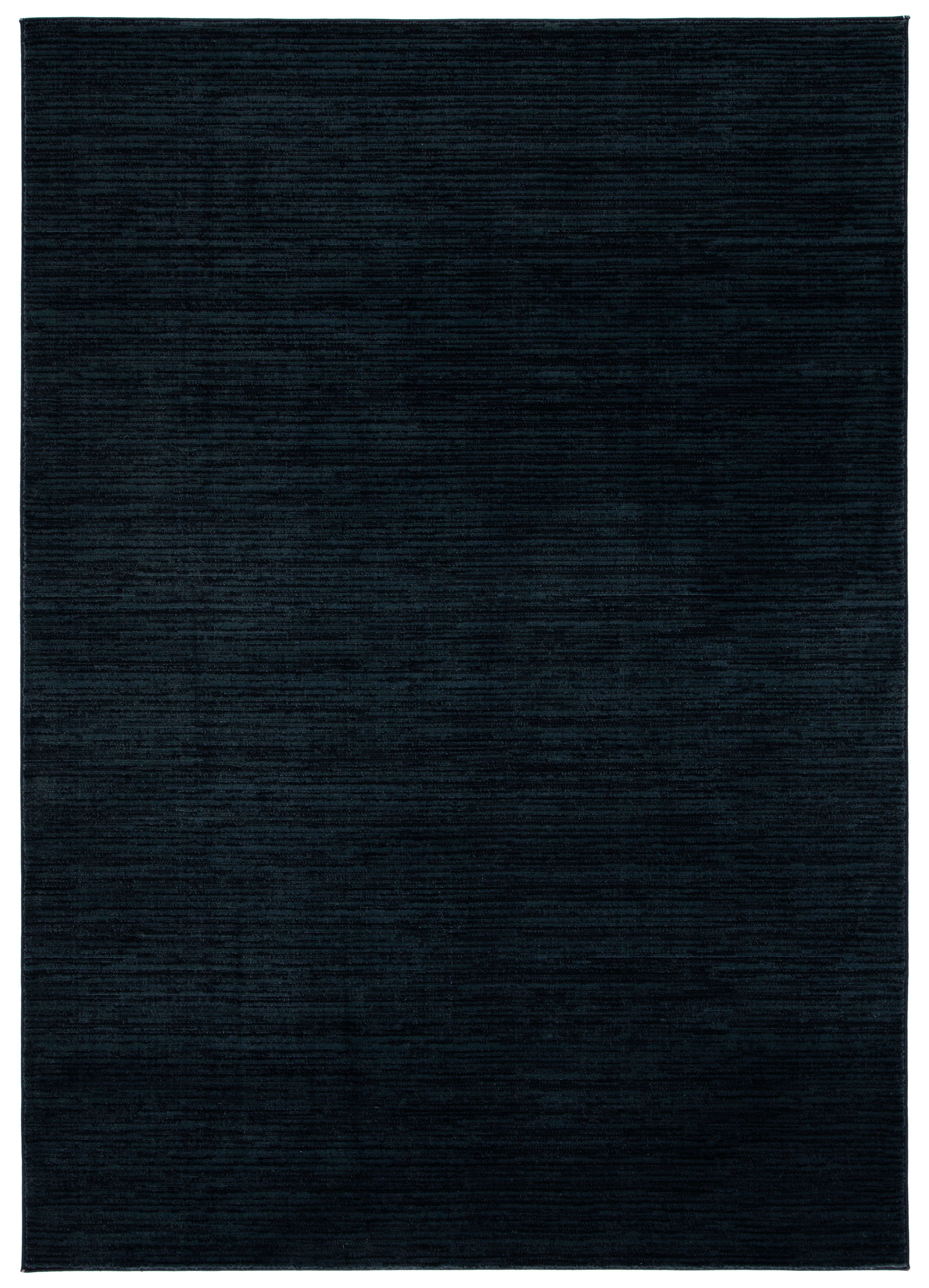 Black Abstract Hand-Knotted Synthetic Area Rug, 4' x 6'