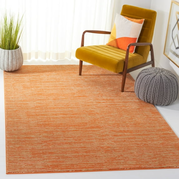 SAFAVIEH Vision Adrasteia Overdyed Solid Area Rug, 4' x 6', Orange - Modern Design, Orange, Non-Shedding & Easy Cleaning, Ideal for Living Room, Bedroom, Dining Space, Entryway, Bathroom, Bedside