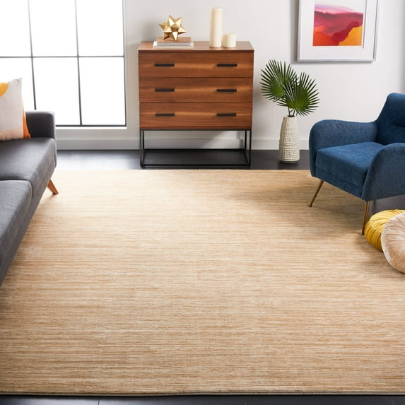 SAFAVIEH Vision Adrasteia Overdyed Solid Area Rug, 6'7" x 6'7" Square, Beige - Modern Design, Beige, Non-Shedding & Easy Cleaning, Ideal for Living Room, Bedroom, Dining Space