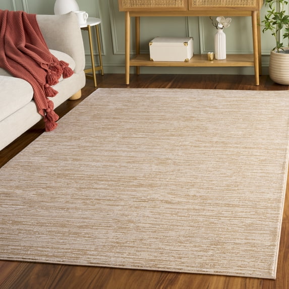 SAFAVIEH Vision Adrasteia Overdyed Solid Area Rug, 6' x 9', Beige - Modern Design, Beige, Non-Shedding & Easy Cleaning, Ideal for Living Room, Bedroom, Dining Space