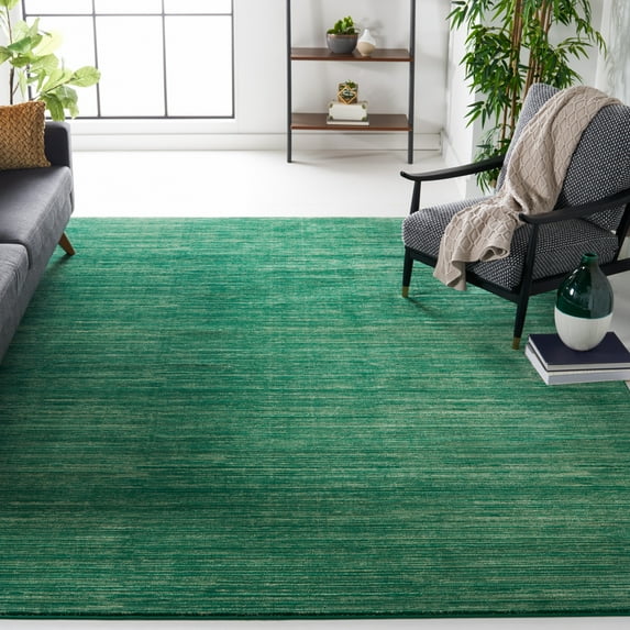 SAFAVIEH Vision Adrasteia Overdyed Solid Area Rug, 8' x 10', Dark Green - Large - Modern Design, Dark Green, Non-Shedding & Easy Cleaning, Ideal for Living Room, Bedroom, Dining Space