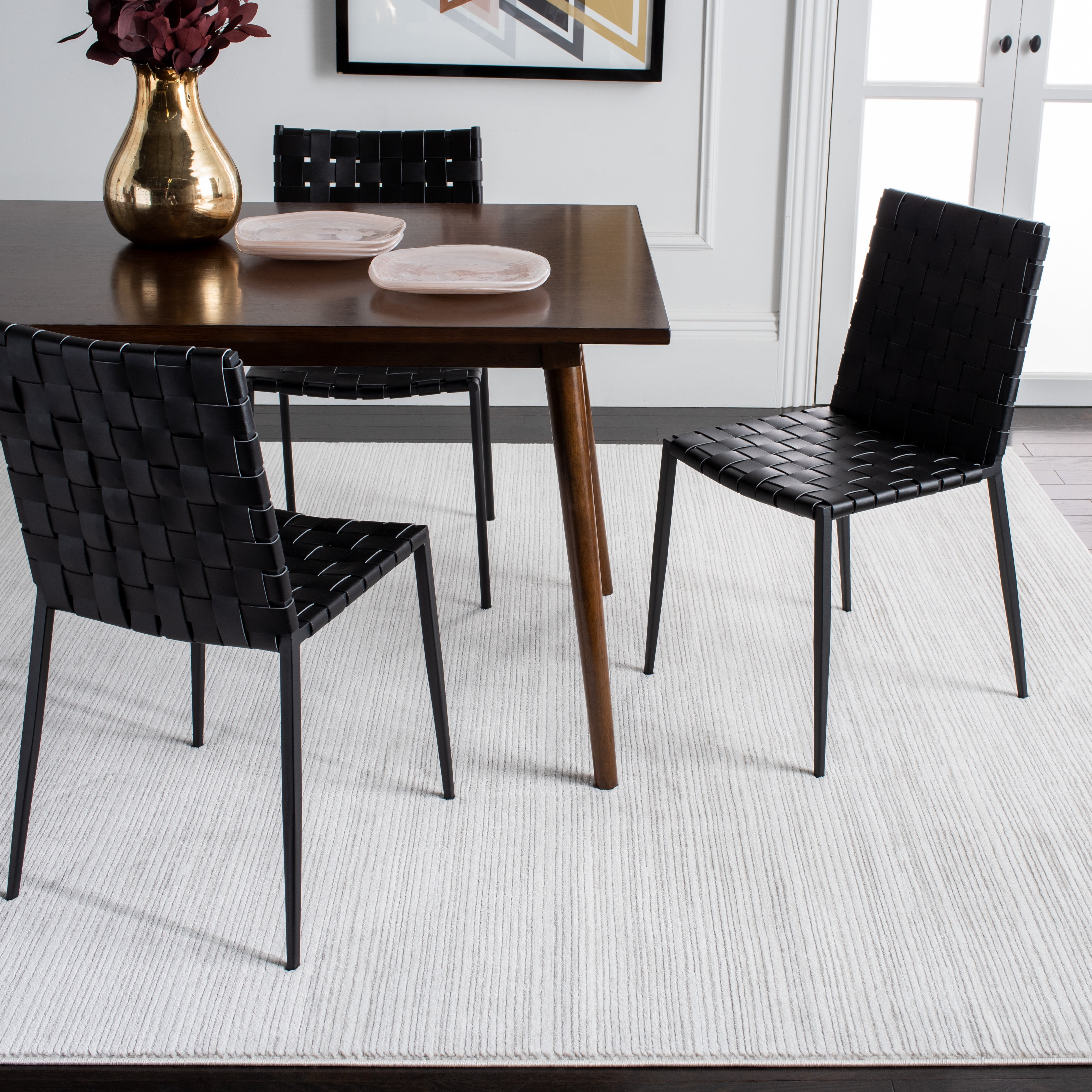 SAFAVIEH Vision Adrasteia Overdyed Solid Area Rug, 9' x 12', Ivory Grey/- - Large - Modern Design, Ivory Grey & -, Non-Shedding & Easy Cleaning, Ideal for Living Room, Bedroom, Dining Space