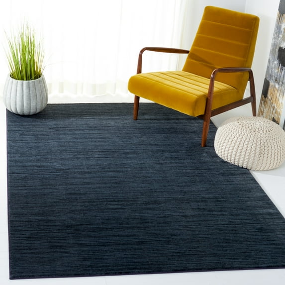 SAFAVIEH Vision Adrasteia Overdyed Solid Area Rug, Black, 2'2" x 4' - Modern Design, Black, Non-Shedding & Easy Cleaning, Ideal for Living Room, Bedroom, Dining Space, Entryway, Bathroom, Bedside