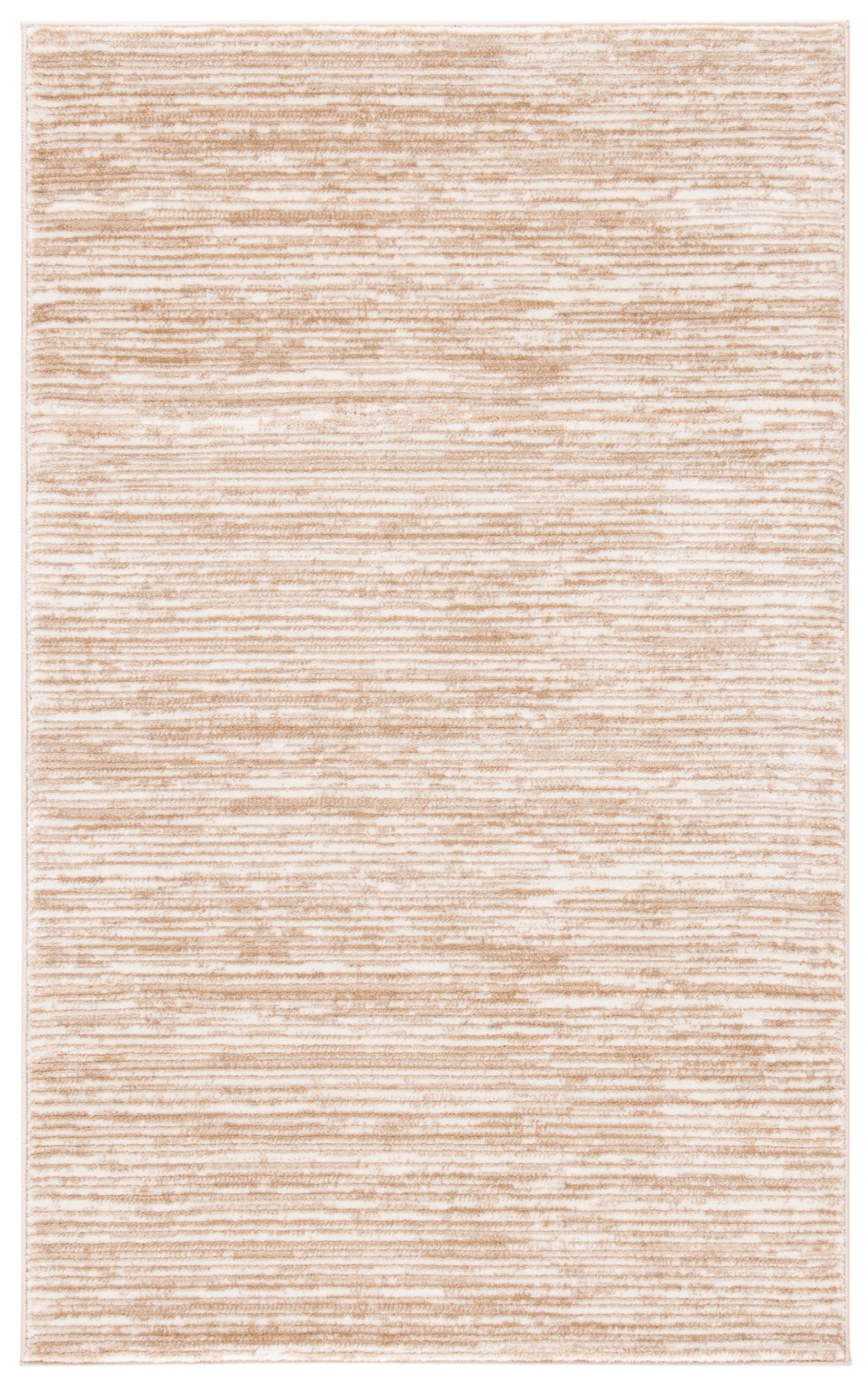 Cream Abstract 3' x 5' Synthetic Easy Care Rug