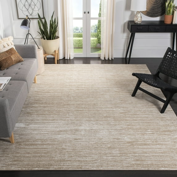 SAFAVIEH Vision Adrasteia Overdyed Solid Area Rug, Cream, 9' x 9' Square - Large - Modern Design, Creme, Non-Shedding & Easy Cleaning, Ideal for Living Room, Bedroom, Dining Space