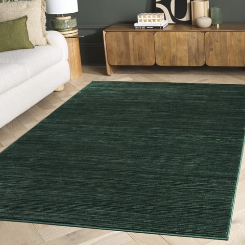 SAFAVIEH Vision Adrasteia Overdyed Solid Area Rug, Dark Green, 2'2" x 4' - Modern Design, Dark Green, Non-Shedding & Easy Cleaning, Ideal for Living Room, Bedroom, Dining Space, Entryway, Bathroom, B