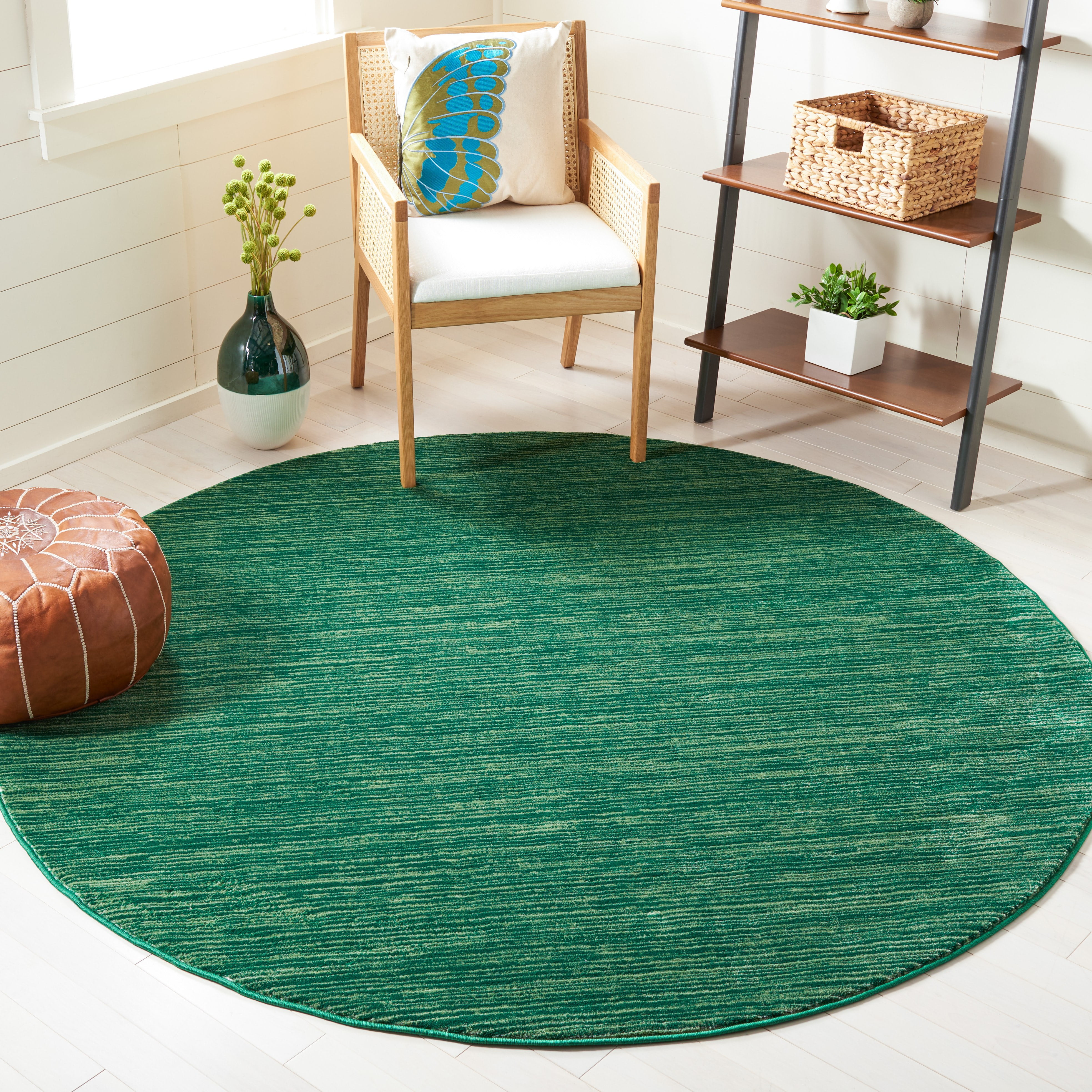 Solid Green Rug SAFAVIEH Vision Adrasteia Overdyed Solid Area Rug, Dark Green, 3' x 3 ...