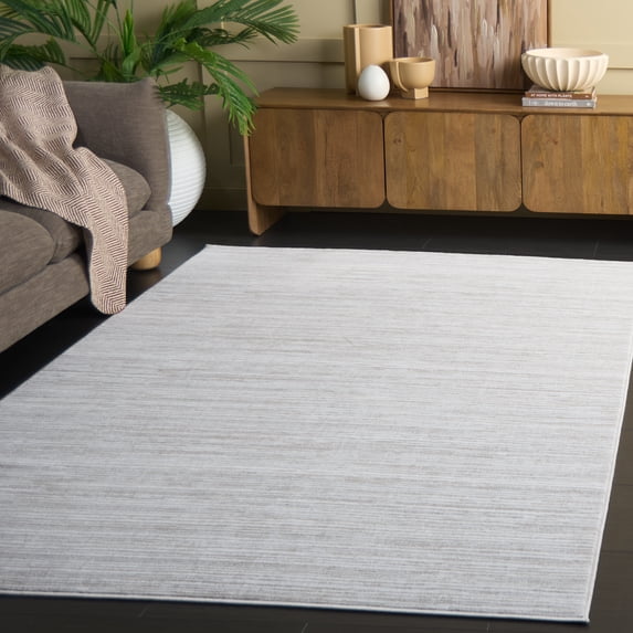 SAFAVIEH Vision Adrasteia Overdyed Solid Area Rug, Ivory Grey, 3' x 3' Square - Modern Design, Ivory Grey & -, Non-Shedding & Easy Cleaning, Ideal for Living Room, Bedroom, Dining Space
