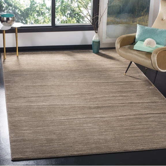 SAFAVIEH Vision Adrasteia Overdyed Solid Area Rug, Light Brown, 6'7" x 6'7" Square - Modern Design, Light Brown, Non-Shedding & Easy Cleaning, Ideal for Living Room, Bedroom, Dining Space