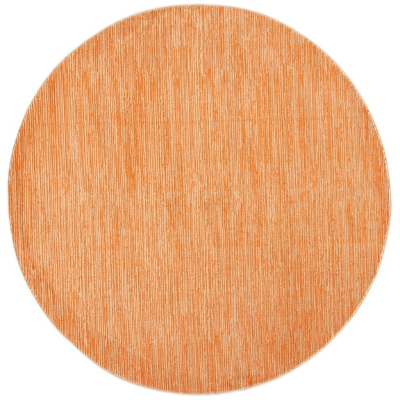 SAFAVIEH Vision Adrasteia Overdyed Solid Area Rug, Orange, 5' x 5' Round