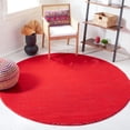 thumbnail image 1 of SAFAVIEH Vision Adrasteia Overdyed Solid Area Rug, Red, 6'7" x 6'7" Round - Modern Design, Red, Non-Shedding & Easy Cleaning, Ideal for Living Room, Bedroom, Dining Space, 1 of 13