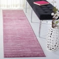thumbnail image 1 of SAFAVIEH Vision Adrasteia Overdyed Solid Runner, 2'2" x 6', Grape - Modern Design, Grape, Non-Shedding & Easy Cleaning, Ideal for Living Room, Bedroom, Dining Space, Entryway, Hallway, Kitchen, 1 of 13